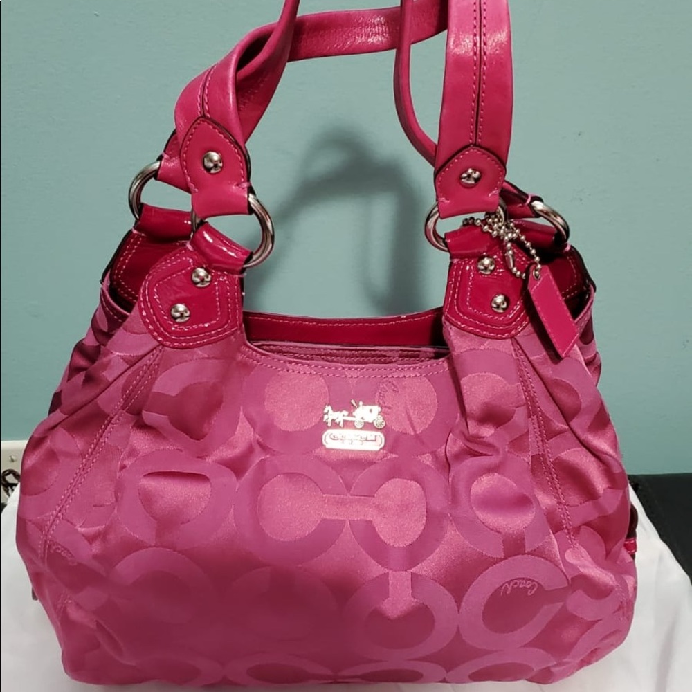 Pink coach purse.